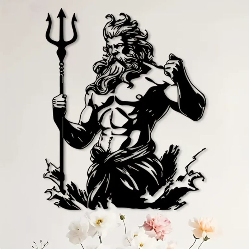 CIFBUY Wandkunst aus Metall Griechische Mythologie Götter Wandbild Schwarz unregelmäßig - Bild 2