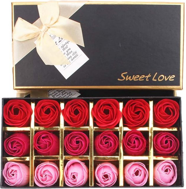 18 Stück duftende Seifenrosen von Yiran Furniture in Rosa und Pink für Hochzeit, Valentinstag oder als Weihnachtsgeschenk - Bild 1