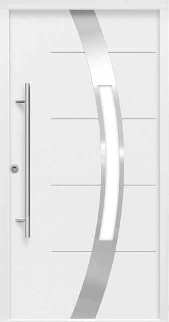 Splendoor Sicherheits-Haustür Thermospace Prime Prag RC2 Komfort in Weiß mit Glaseinsatz, B: 100 cm, H: 210 cm - Bild 1