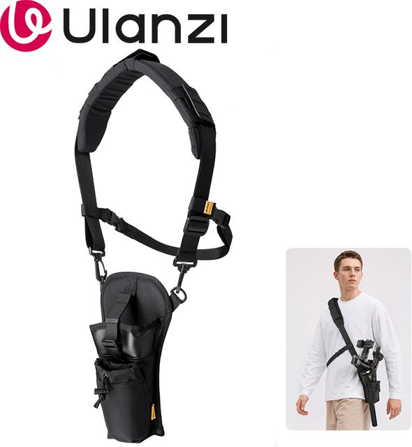 Ulanzi CB01 Kamera-Gimbal-Holster Dreipunkt-Trageriemen in Schwarz für DJI RS 4 Pro und DJI Mini RS 3 Mini Stabilisatoren - Bild 1