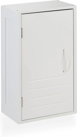 Relaxdays Hängeschrank für das Badezimmer aus MDF und Hanffaser in Weiß, höhenverstellbar mit Magnetverschluss, B/T/H: 50 x 30 x 18,5 cm