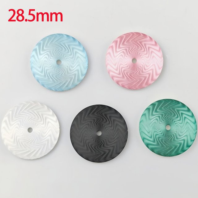 Zifferblatt Wave Vortex Radiant Embossed, 28,5 mm, Edelstahl, Weiß, Unisex - Bild 1