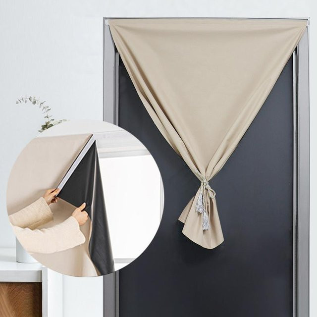 Verdunkelungsvorhang Selbstklebend Ohne Bohren Khaki B: 70 cm, H: 100 cm - Bild 1