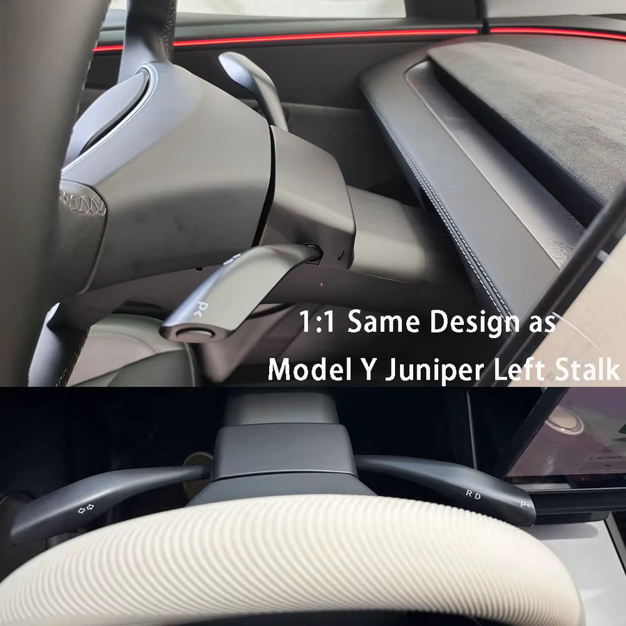 EFDKC Schalthebel-Set mit D-P-R-Anzeige für Tesla Model Y Juniper, Model YL und Model 3 Highland in Schwarz - Bild 3