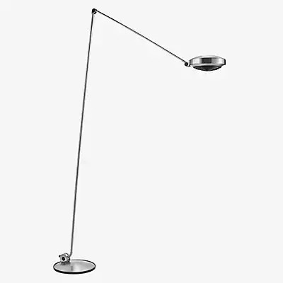 Lumina Elle LED Bogenstehleuchte in Silber aus Metall