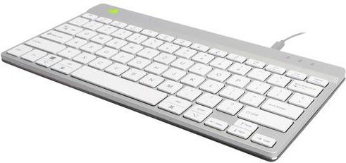 R-GO Tools Compact Break Ergonomische Kabelgebundene Tastatur QWERTZ Deutsch Weiß - Bild 1
