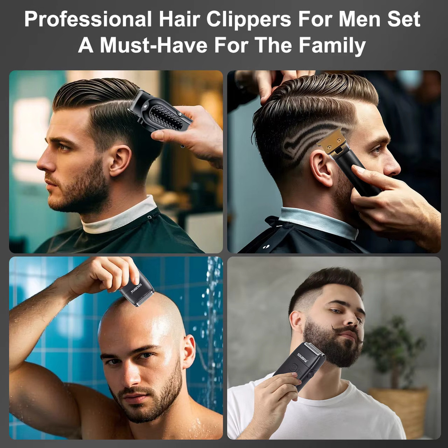 Solimpia Herren Haarschneidemaschinen-Set, dreiteilig, schwarz - Bild 4