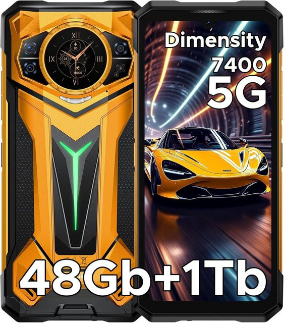 DOOGEE S200 Ultra 5G Smartphone mit 48GB RAM, 1TB Speicher, 6,72 Zoll Display und 11000mAh Akku in Gelb - Bild 1