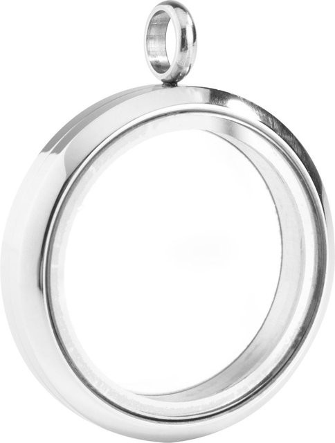 Medaillon-Anhänger Rund, Silberfarben, Unisex - Bild 1