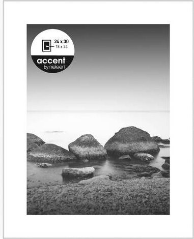 Nielsen Design 1122001 Bilder Wechselrahmen aus Holz mit Passepartout und Abstandsleiste, Farbe: Weiß, Format: 24 x 30 cm - Bild 1