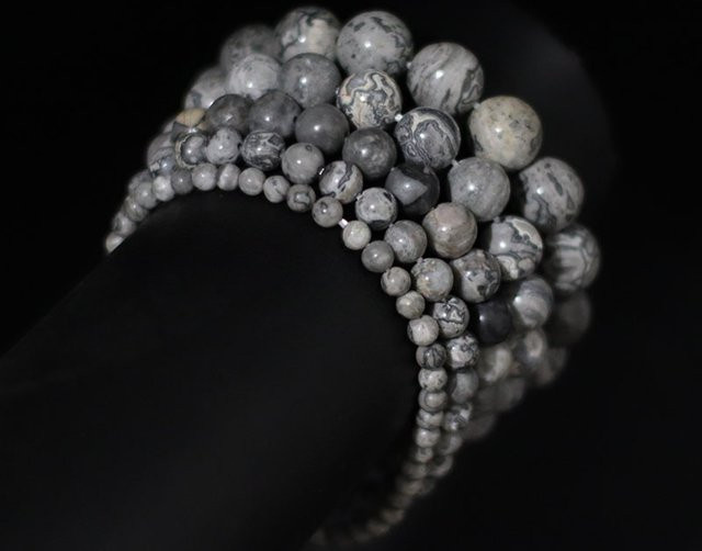 Armband, Perle, grau, Unisex - Bild 1