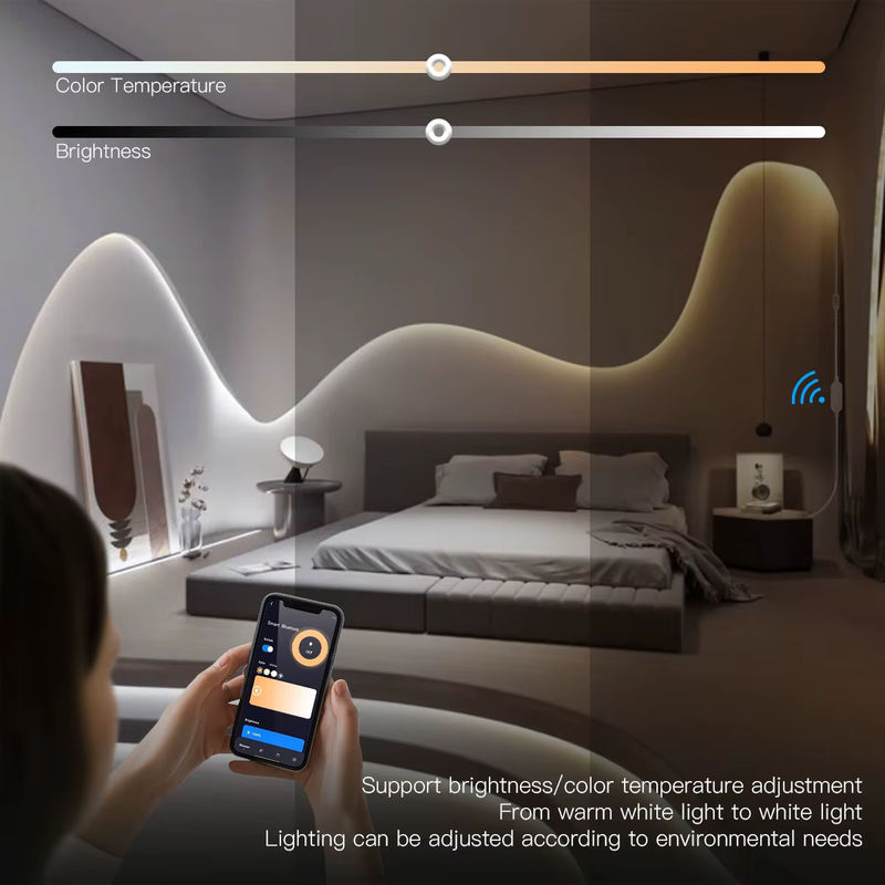Gyarfas Smart Tuya WiFi COB LED Streifen mit 320 LEDs, CCT Farbtemperatur anpassbar, RA90 Hohe Farbwiedergabe, kompatibel mit Alexa und Google Home, Farbe Weiß - Bild 4
