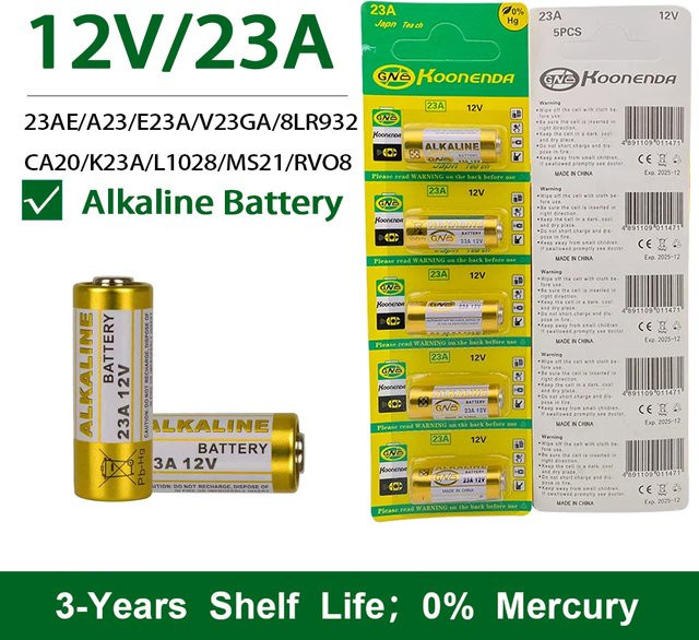 23A 12V Alkaline-Trockenbatterien L1028 für Fernbedienungen und Spielzeug - Bild 1