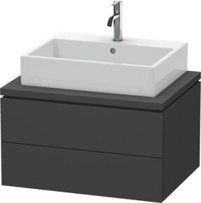 Duravit Waschtischunterschrank L-Cube in Grau Matt mit 2 Schubladen, B/T: 72 x 54,7 cm - Bild 1