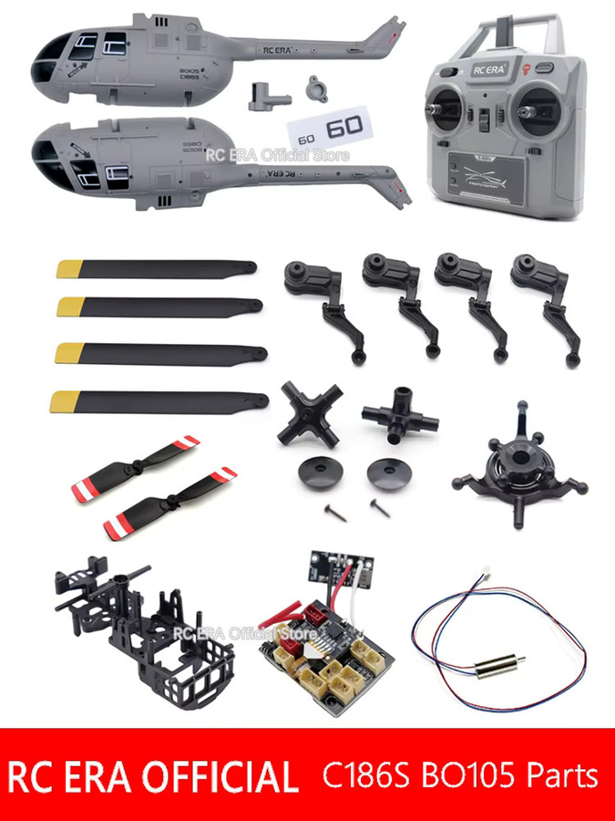 RC ERA C186S Bürstenloser BO105 RC Hubschrauber Hauptrotor Rumpf Landegestell, Zubehör - Bild 3