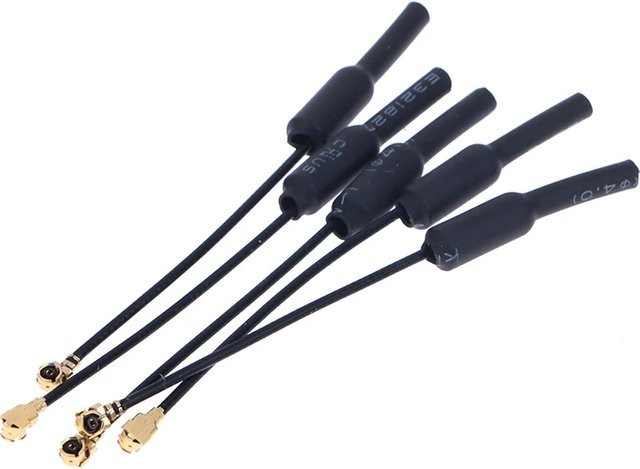PHISITAL 3DB UFL IPEX Omnidirektionale 70mm Messing-Soft-FPV-Antenne für RC FPV Quadcopter Racing Freestyle Tinywhoop Drohnen in Gold und Schwarz - Bild 1