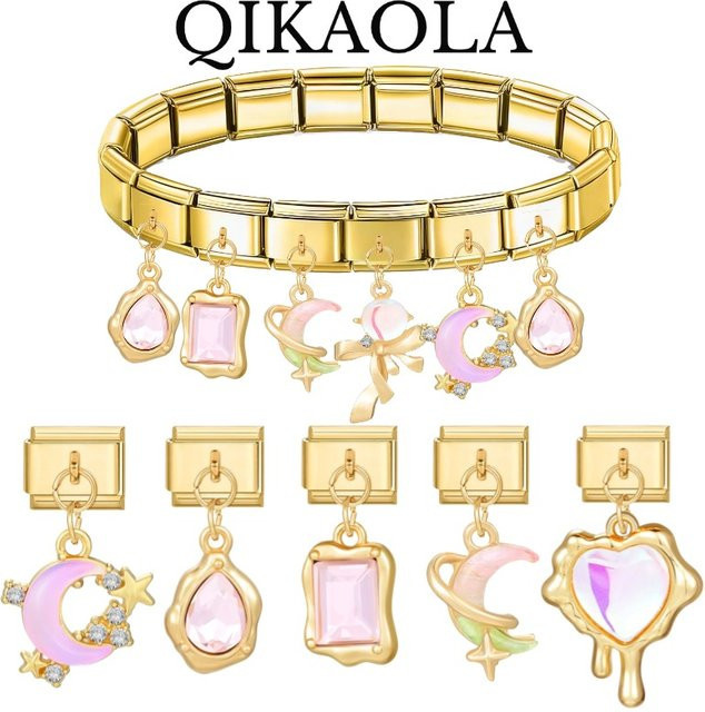 Armband Edelstahl, Gold, Kristall, Damen - Bild 1