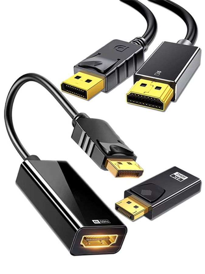 4K DisplayPort auf HDMI Adapter in Schwarz für PC und Laptop zur Video- und Audioübertragung an HDTV - Bild 6