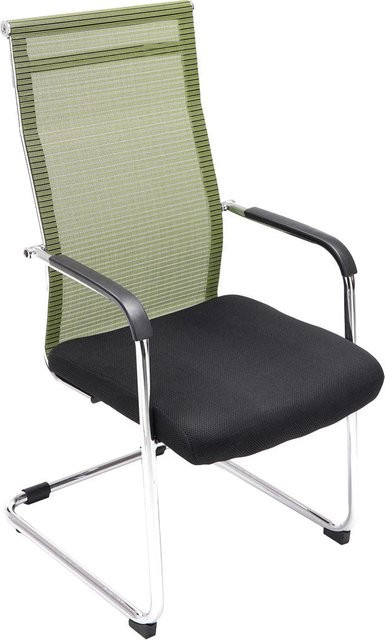 TPFLiving Besucherstuhl Brent mit Netzbezug und Chromgestell in Grün, B/T/H: 62,0 x 55,0 x 106,5 cm - Bild 1