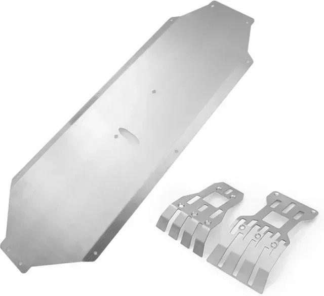 Arrma Edelstahl Vorder- und Hinterachs-Chassis-Schutzplatte, Metall, Grau - Bild 1