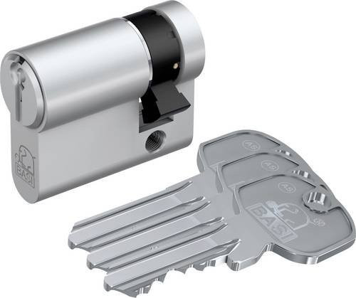 Basi Profilhalbzylinder verschiedenschließend silber mit Bohrschutz aus Messing B/T: 10 x 30 mm - Bild 1