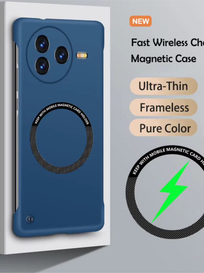 Ultradünne magnetische Handyhülle für Xiaomi Poco F7 Ultra F6 F5 F4 F3 X7 X6 Pro, rahmenloses und stoßfestes Design in Grün - Bild 4