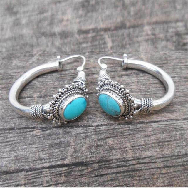 Wucifang Jewelry Ohrringe, Türkis, Zinklegierung, gray, Damen - Bild 1