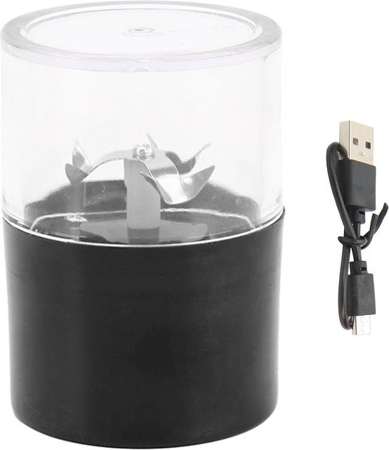 Elektrische Gewürzmühle TOMTOP JMS aus Edelstahl in Schwarz, USB-aufladbar und tragbar - Bild 1