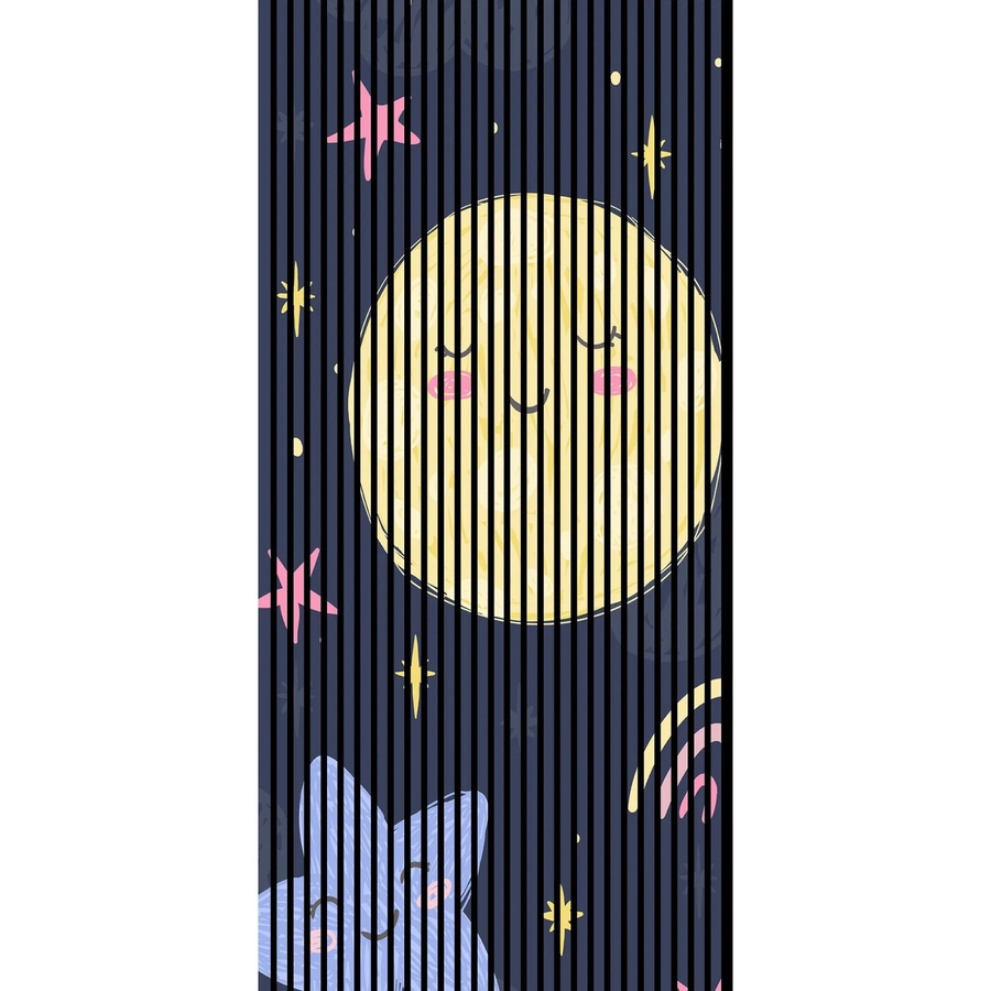 FN Acustico Akustikplatte Luna 1 Bunt aus PET und MDF, B/H: 113,3 x 240,0 cm, Tiefe: 1,9 cm - Bild 2