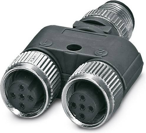 Phoenix Contact 1527618 Sensor-Aktor-Verteiler und Adapter M12 in Y-Form, 4-polig, Schwarz - Bild 1