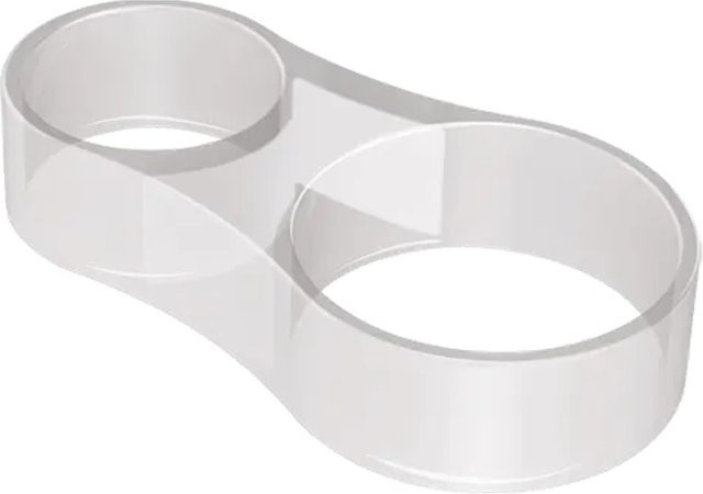 Delabie Fallsicherung für Handbrause, transparent, passend für Stangen Ø 25–35 mm - Bild 1