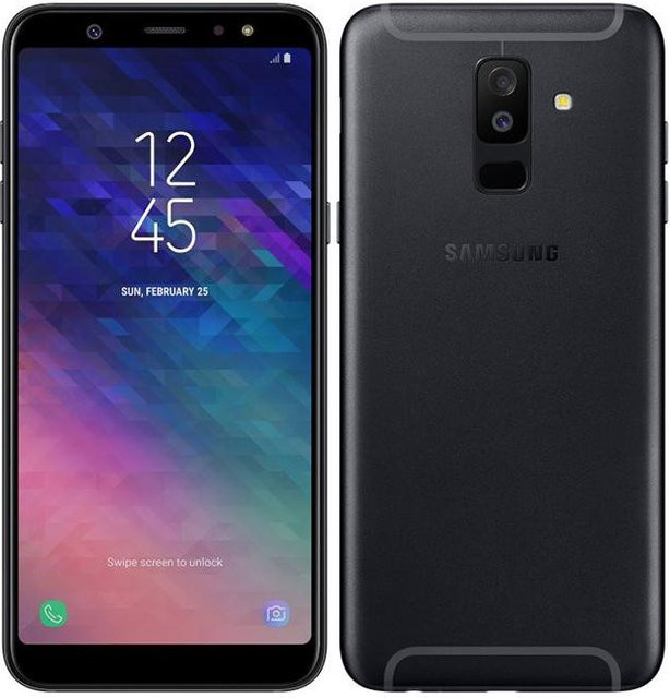 Samsung Galaxy A6+ (2018) A605F Refurbished Smartphone in Schwarz mit 32GB ROM und 3GB RAM - Bild 1
