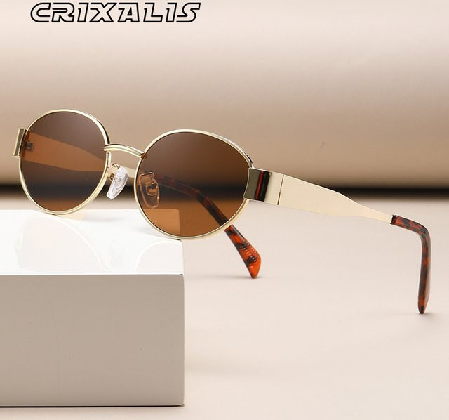 Crixalis Sonnenbrille oval, Vollrand, Metall, Damen - Bild 1