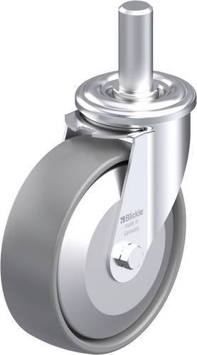 Blickle LEZ-PO 125G-ELS-FA Stahlblech-Lenkrolle in Grau mit 125 mm Rad-Durchmesser und 150 kg Tragfähigkeit - Bild 1