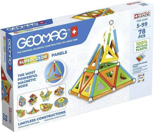 Geomag Supercolor Panels Bauteilset Constructor, 78 Teile, ab 3 Jahre