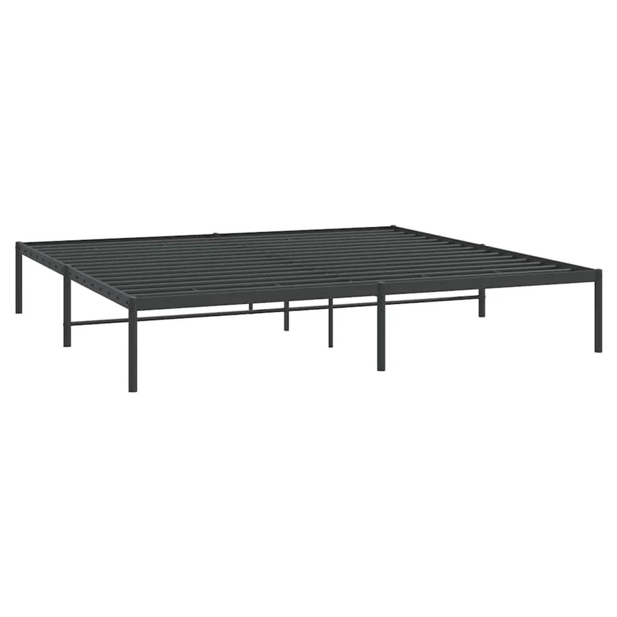 vidaXL Bettgestell aus Metall in Schwarz, klassisch pulverbeschichtet, B/T/H: 200 x 200 x 206 cm - Bild 2