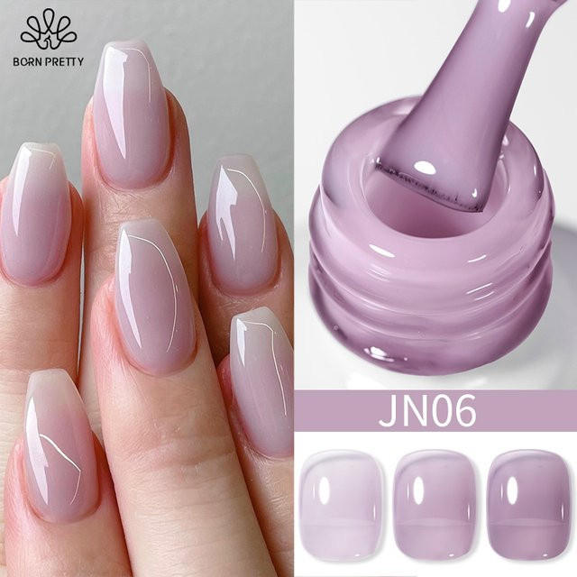 BORN PRETTY Purple Jelly Nude Gel-Nagellack, 10 ml, natürlich - Bild 1