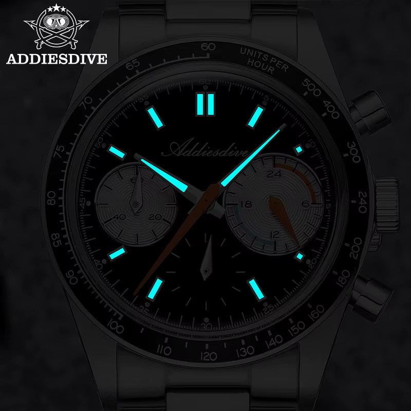 ADDIESDVIE Chronograph, Quarz, Edelstahl, 10 ATM, Herren - Bild 5