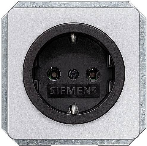 Siemens Schalterprogramm Steckdose in Silber und Schwarz 5UH1055 - Bild 1