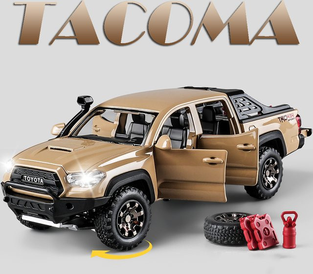 MAKEDA Tacoma Tundra Pickup Modell, 1:32, Metall, mit Licht und Sound, Blau - Bild 1