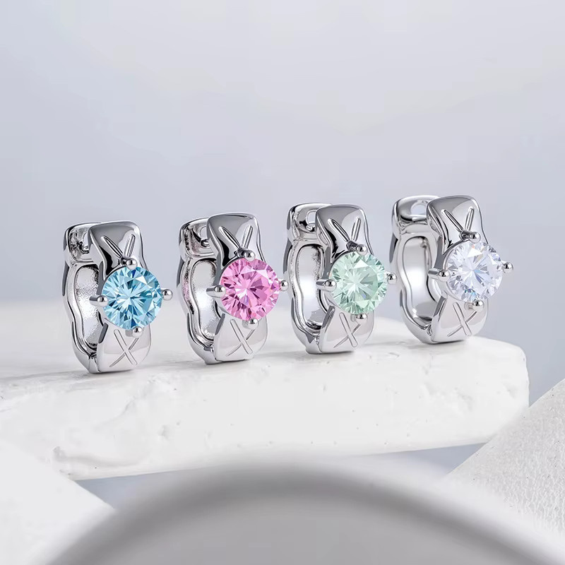 mling Ohrstecker, Edelstahl, Bunt, Zirkonia, Unisex - Bild 2