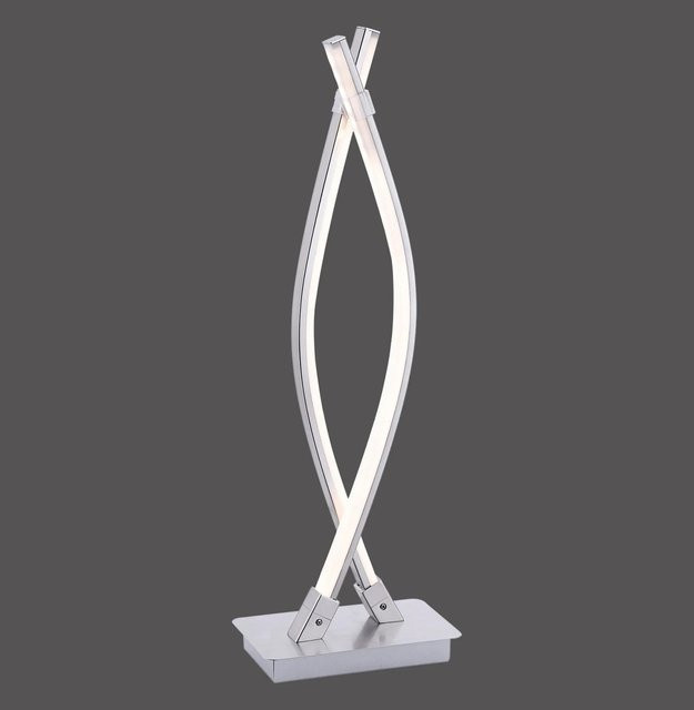 Just Light LED-Tischleuchte Maja aus Stahl in Silber, Höhe: 53 cm - Bild 1