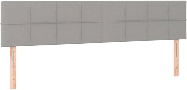 vidaXL LED Kopfteil modern in Hellgrau mit USB-Ladeport und integrierter Beleuchtung, B/T/H: 200 x 5 x 78-88 cm - Bild 1