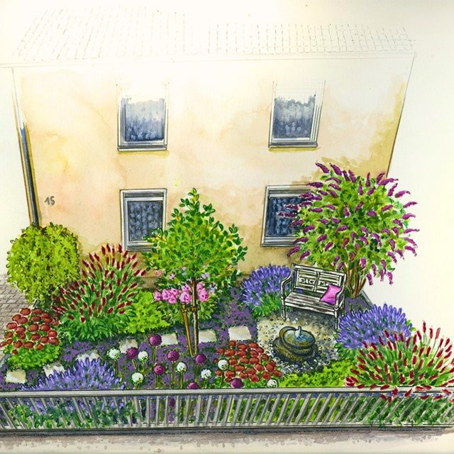 Buntes Pflanzen-Set Bienenfreude für sonnige Vorgärten von Mein schöner Garten Shop mit 99 Pflanzen - Bild 1