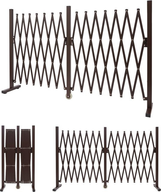 Ausziehbares Absperrgitter MCW-B34 aus Aluminium in Braun, Höhe: 103 cm, Breite: 52-400 cm - Bild 1