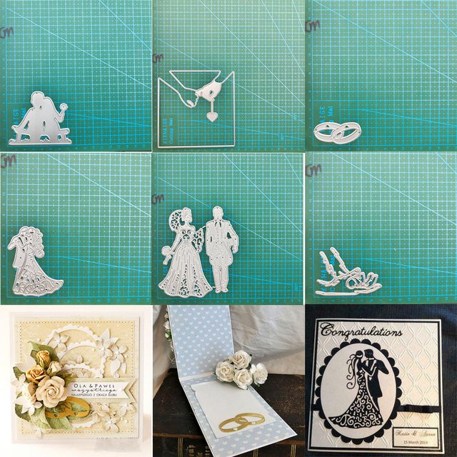Paar Metallschnittwerkzeuge und Schablonen für DIY Scrapbooking und dekorative Prägung - Bild 1