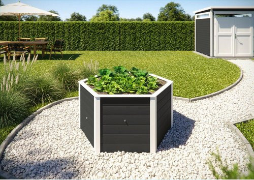 WEKA Elementhochbeet 6-Eck in Anthrazit, B/T/H: 143 x 120 x 68,5 cm - Bild 2