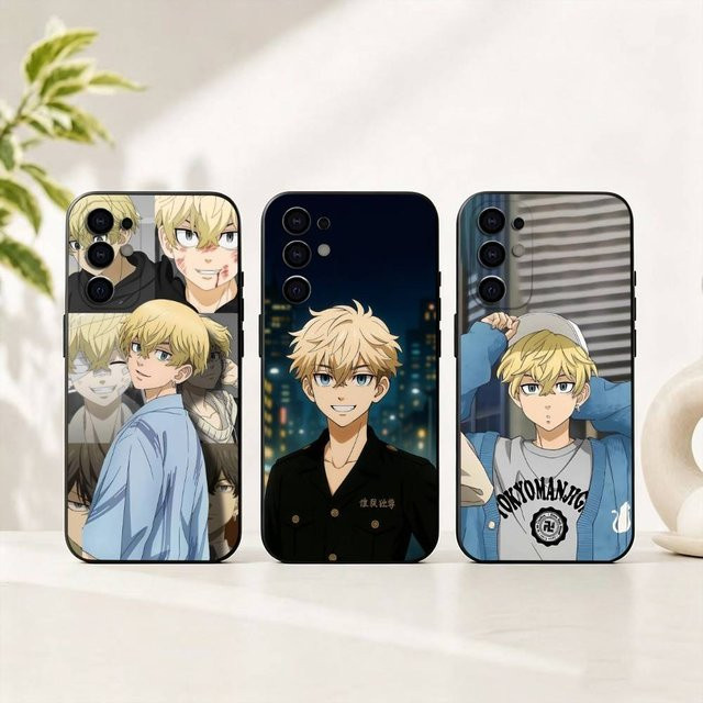 Handyhülle Anime Tokyo Chifuyu Matsuno für Samsung Galaxy S25 S24 S23 S22 S21 S20 Ultra Plus FE Lite Note 10 in Schwarz - Bild 1