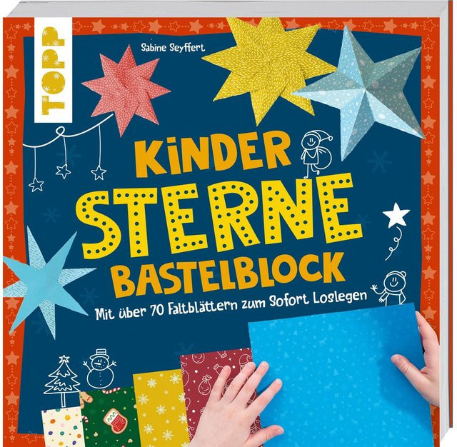 Topp Kinder-Sterne-Bastelblock Sterne Weihnachten bunt - Bild 1