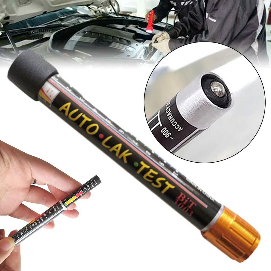 Autolack Dicke Tester Stift mit magnetischer Spitze und Skala Anzeige in Gelb zur Überprüfung der Lackbeschichtung - Bild 3